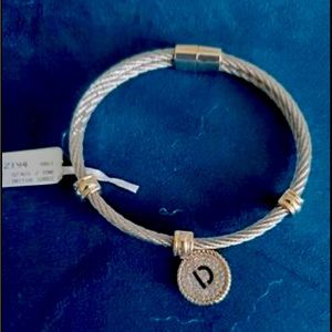 Initial "D" Cable Stylish Design Bracelet